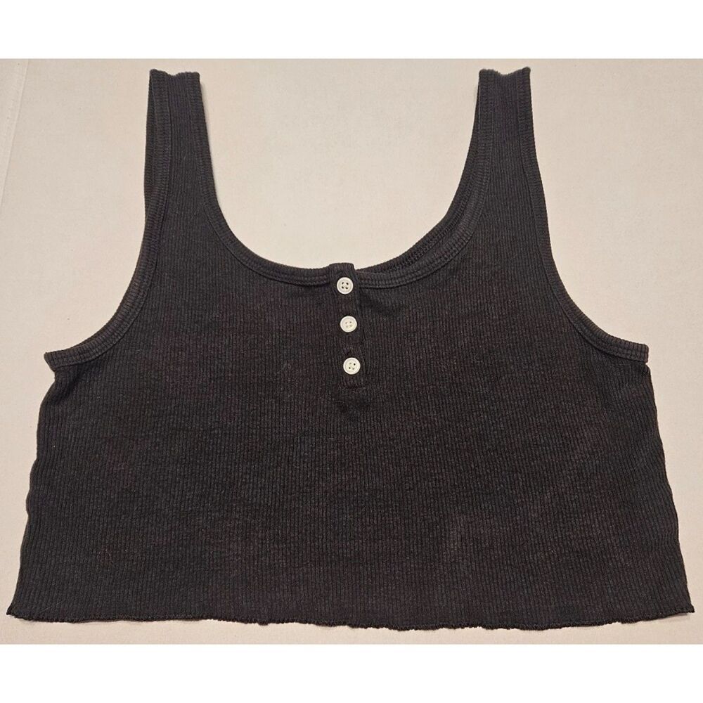 Americain Eagle cropped tank top, Black Sz Med.